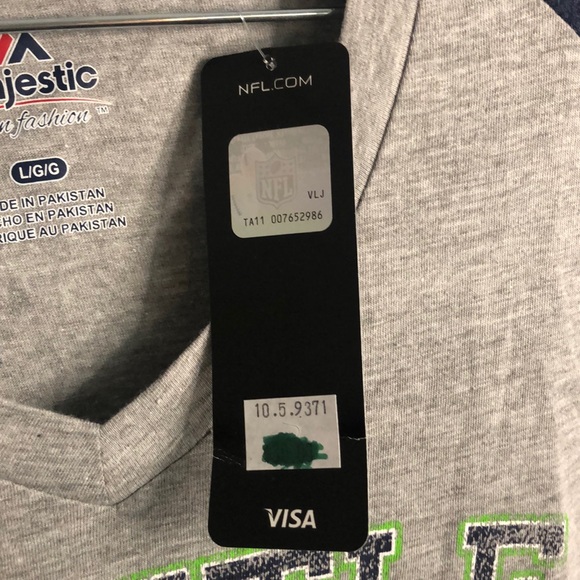 Seattle Seahawks V Neck Tee - Picture 3 of 8